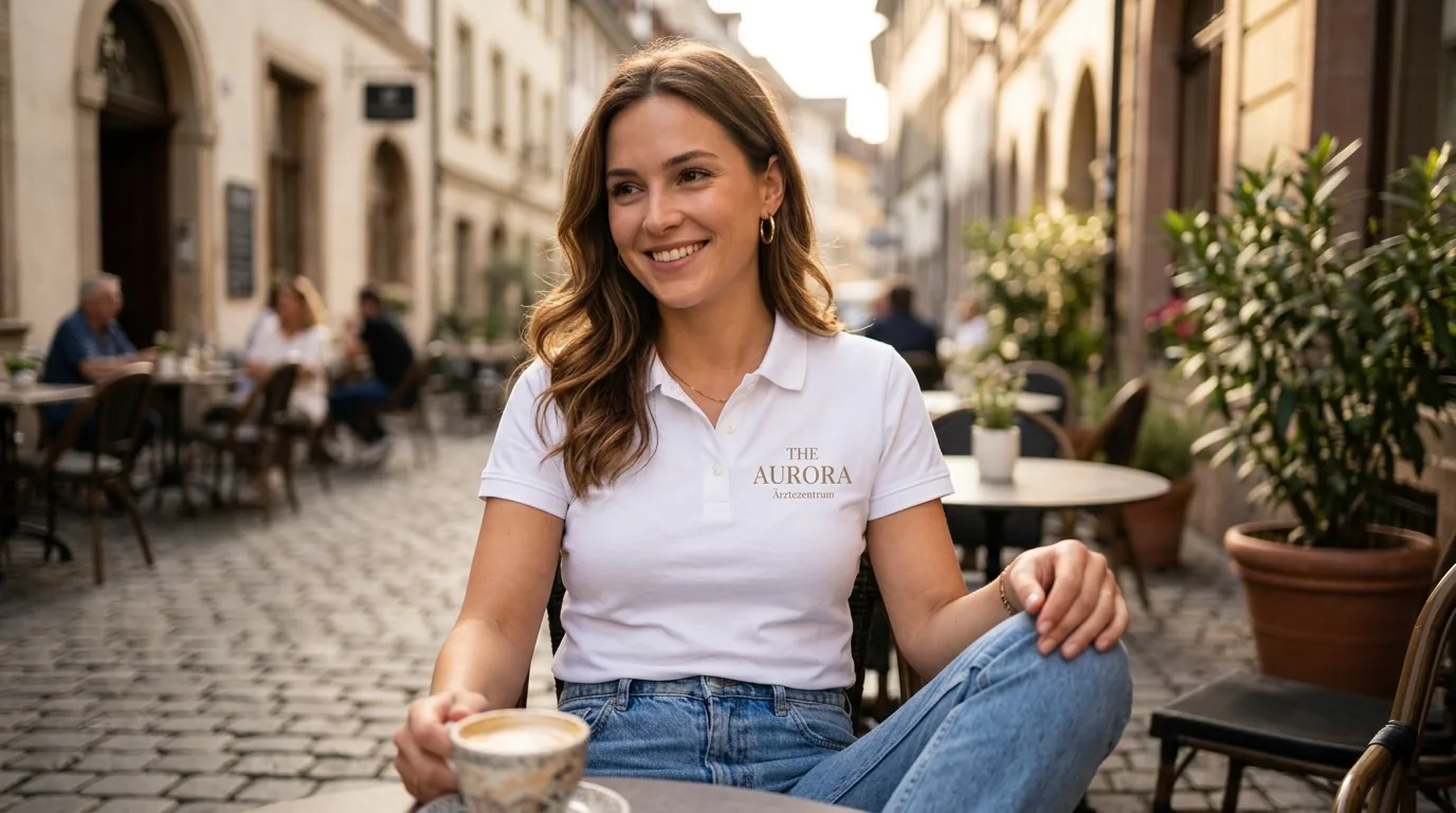 Frau im Wiener Cafe